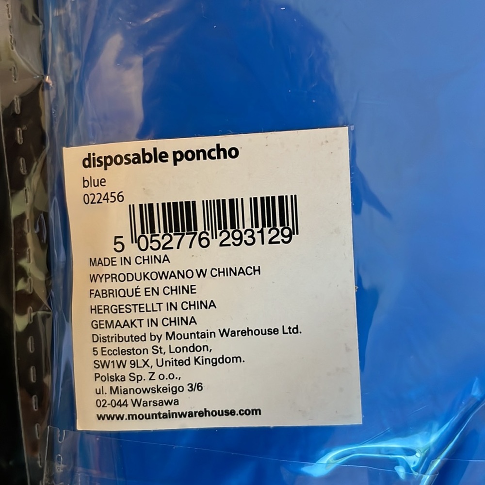 🎁 Disposable Rain Poncho -- 3 for $10 or free with purchase - Picture 3 of 4